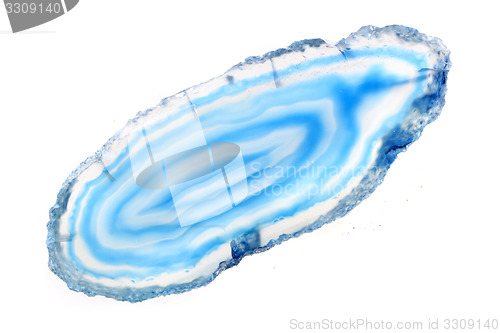 Image of blue agate isolated