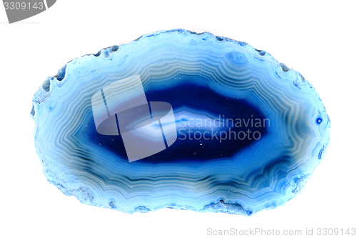 Image of blue agate isolated