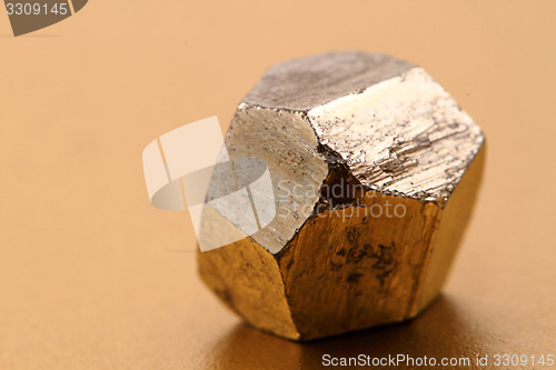 Image of pyrite cubes isolated