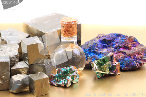 Image of metal mineral collection