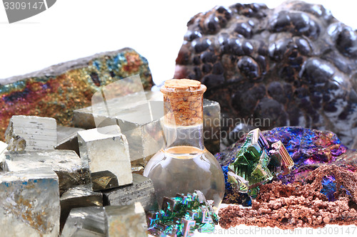 Image of metal mineral collection