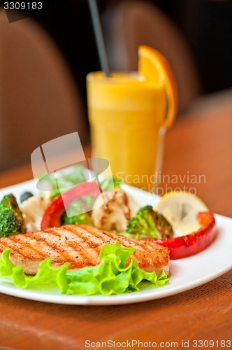Image of salmon steak