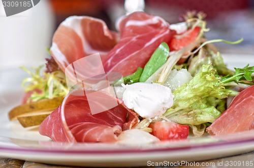 Image of cheese and bacon salad