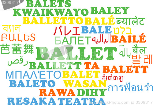 Image of Ballet multilanguage wordcloud background concept