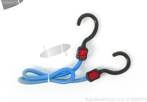 Image of Black hook with elastic rope 