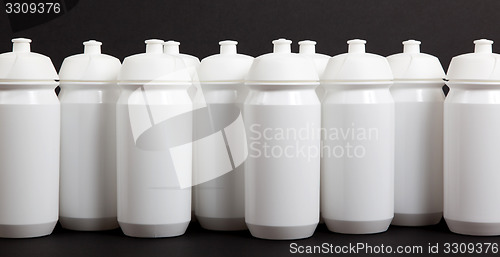 Image of White water bottles