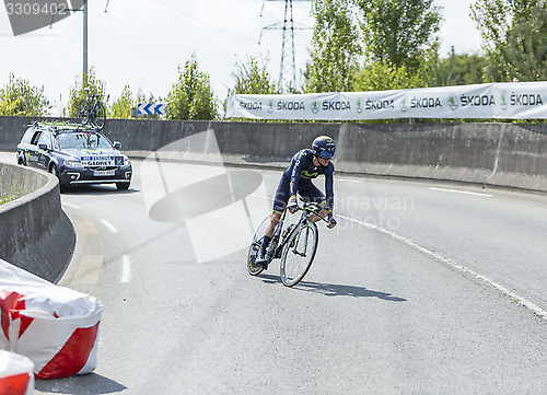 Image of The Cyclist John Gadret- Tour de France 2014