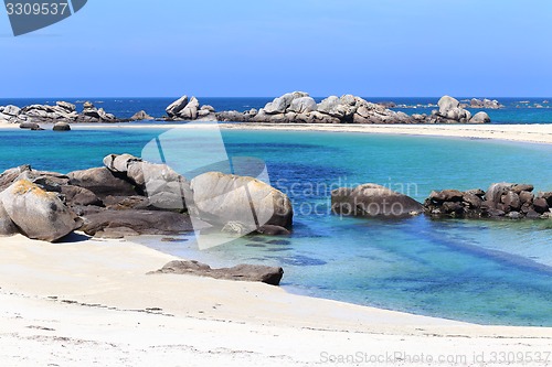 Image of Boulders and beach at Kerlouan, Brittany, France