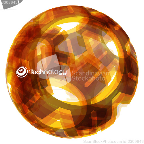 Image of Technology. Vector globe illustration.