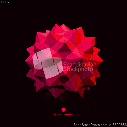 Image of 3D concept illustration. Vector template. 