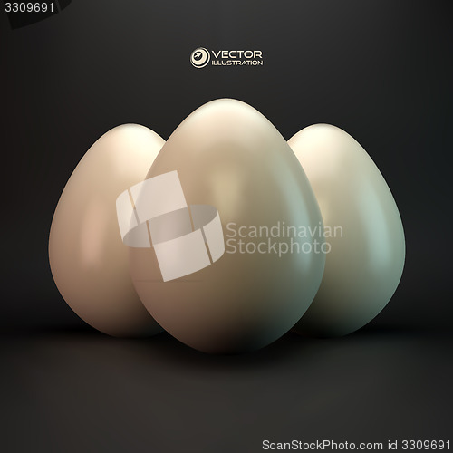 Image of Eggs. Vector illustration. 