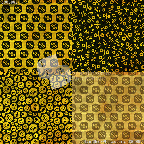 Image of Percents. Seamless pattern.