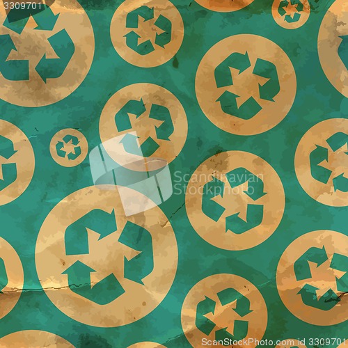 Image of Recycle. Seamless pattern.