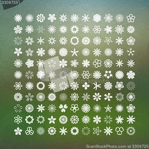 Image of Collection of flowers for design. Great collection. 