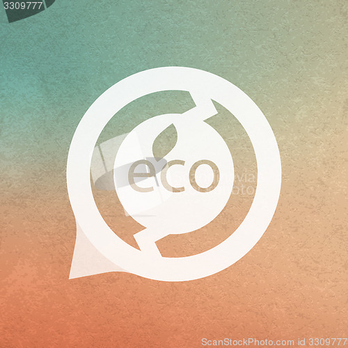 Image of Eco sign. Vector illustration. 
