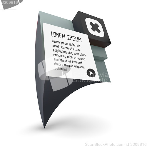 Image of 3D business illustration. Vector template. 