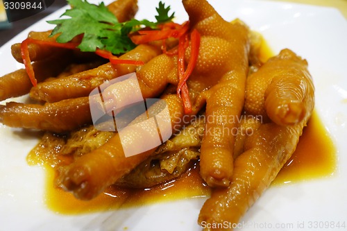 Image of Chinese cooked chicken feet