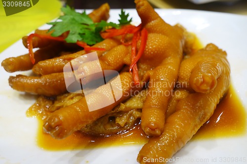 Image of Chinese cooked chicken feet