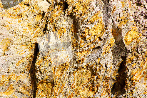 Image of abstract texture rock  lanzarote spain    a broke  stone and lic