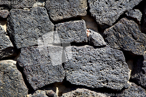 Image of abstract texture rock  spain  of a broke  stone and lichens 