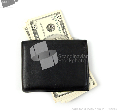 Image of Black leather wallet