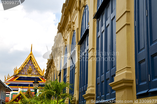 Image of  thailand asia    bangkok rain  temple abstract cross leaf