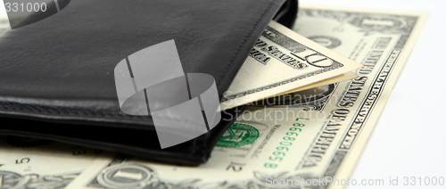 Image of Black leather wallet