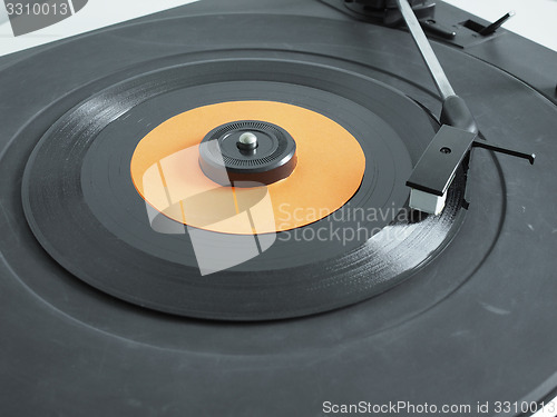 Image of Vinyl record on turntable