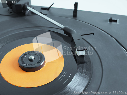 Image of Vinyl record on turntable