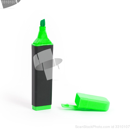 Image of Green highlighter isolated