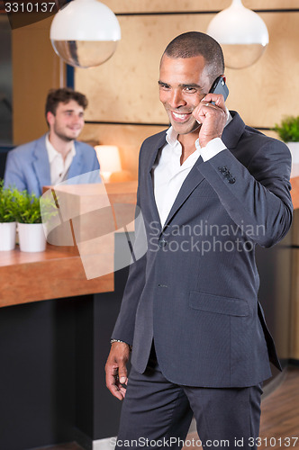 Image of Businessman Making a call