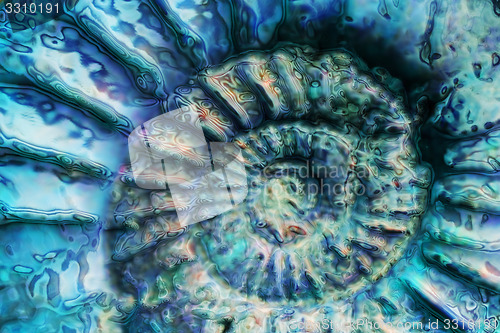 Image of abstract blue spiral