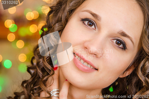 Image of Close-up portrait of a happy girl