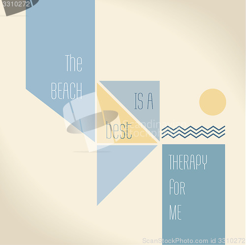 Image of Motivation Quote - The beach is the best therapy for me