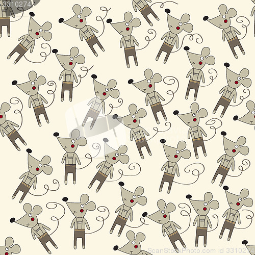 Image of seamless pattern with mice