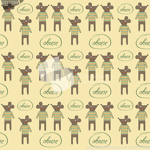 Image of seamless pattern with mice