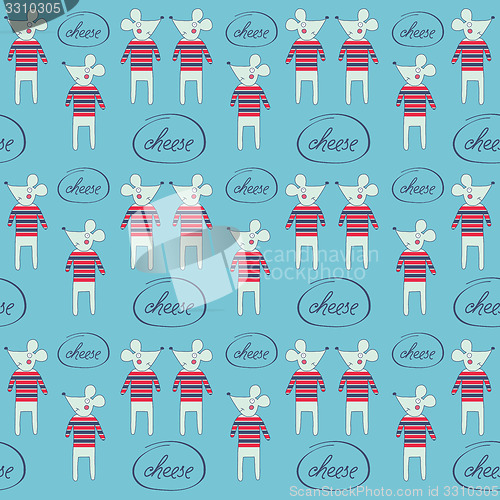 Image of seamless pattern with mice