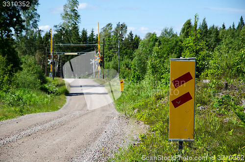 Image of Warning for railroad level crossing