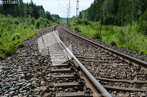 Image of Railroad tracks closeup