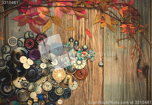 Image of colorful vintage buttons