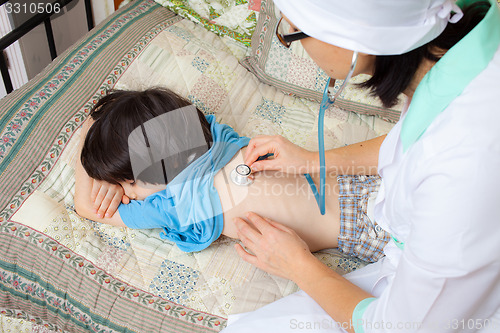 Image of doctor pediatrician with stethoscope