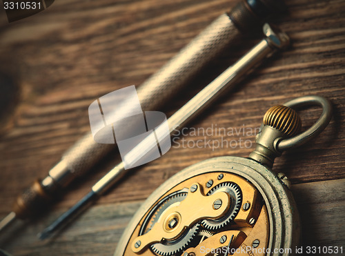 Image of vintage pocket watch reverse side