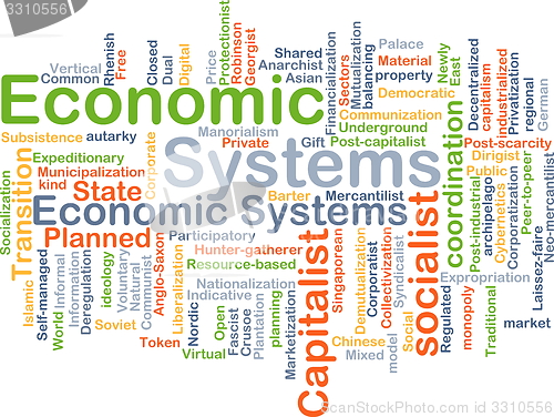 Image of Economic systems background concept