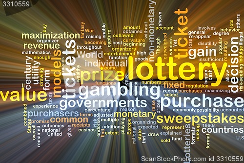 Image of Lottery background concept glowing