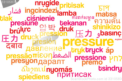 Image of Pressure multilanguage wordcloud background concept