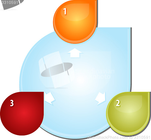 Image of Three outward arrows Blank business diagram illustration