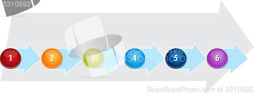 Image of Six Blank process business diagram illustration