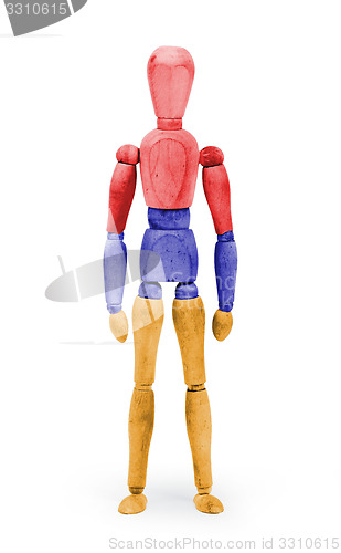 Image of Wood figure mannequin with flag bodypaint - Armenia