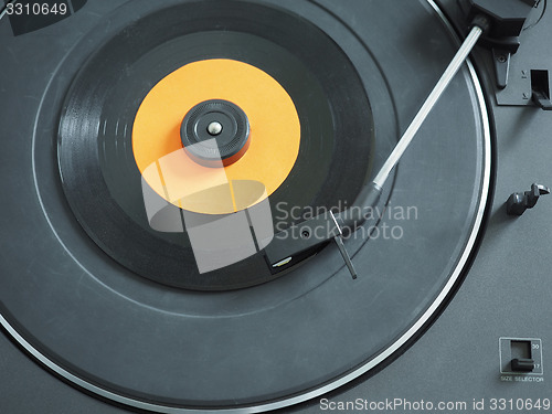 Image of Vinyl record on turntable