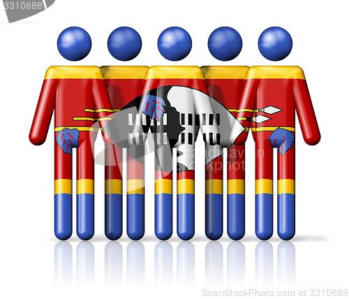 Image of Flag of Swaziland on stick figure